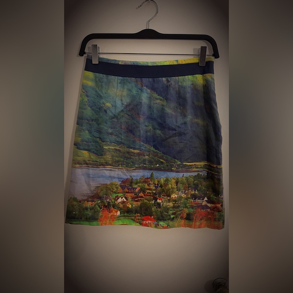 Blue Mini A-Line Skirt for Casual Resort Wear